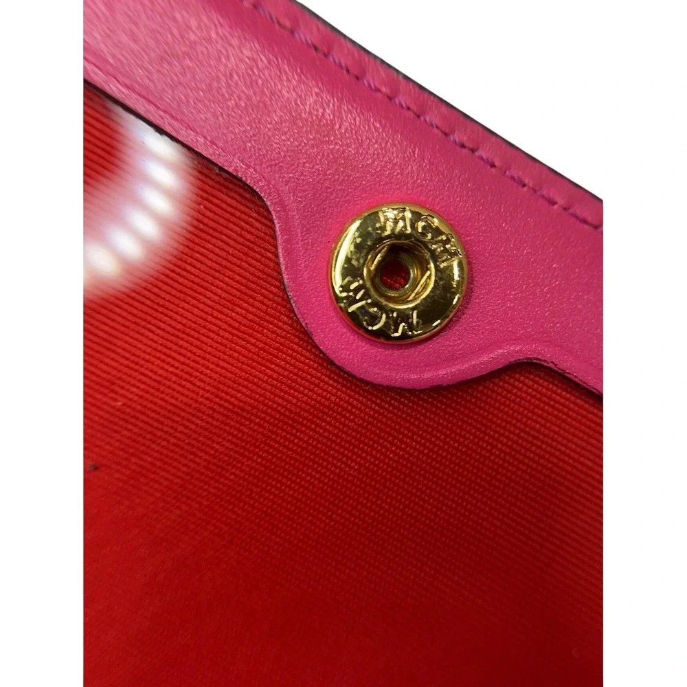 Flawed Gem! MCM Millie Star Eyed Bunny Visetos Cognac Wallet K-Fashion Pop Art
